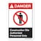 Signmission ANSI Danger, 7" Height, 10" Width, Rigid Plastic, OS-DS-P-710-L-19820 OS-DS-P-710-L-19820 - alternate 1
